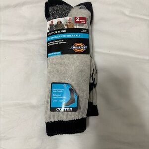 Dickies Men's Black and Gray Work Socks